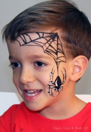 Аквагрим для мальчиков паук