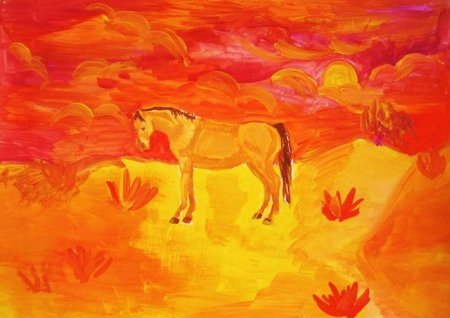 Теплые тона в рисовании