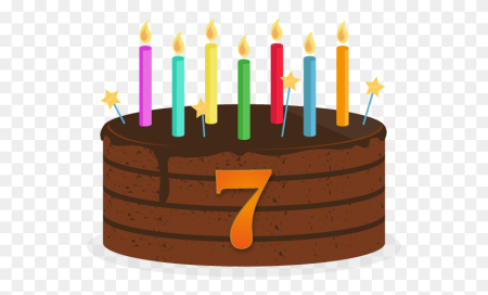 Торт со свечкой 7 лет
