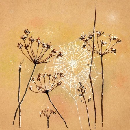 Акварель на крафтовой бумаге