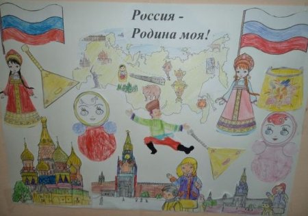 Плакат на тему Россия Родина моя