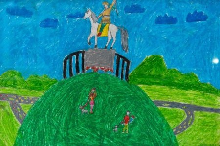 Детский рисунок Салавата Юлаева памятник