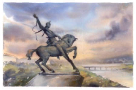 Памятник Салавату Юлаеву нарисова