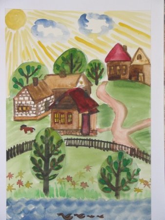 Рисунок на тему мой родной дом