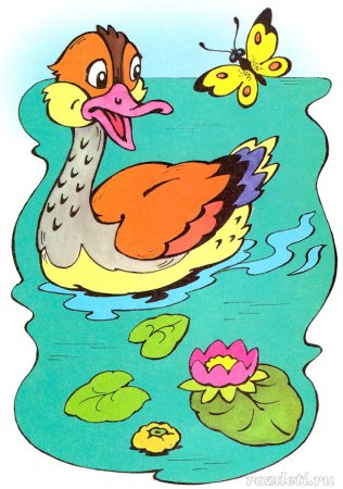 Утята плывут