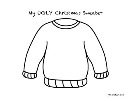 Свитер раскраска для малышей