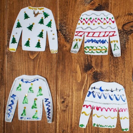 Рисование украшение свитера