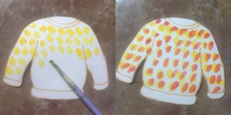 Украшение свитера рисование в средней группе