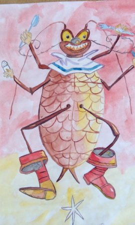 Тараканище рисунок для детей