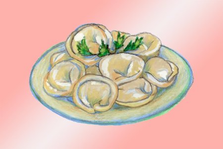 Пельмени иллюстрация