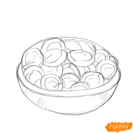 Пельмени нарисованные