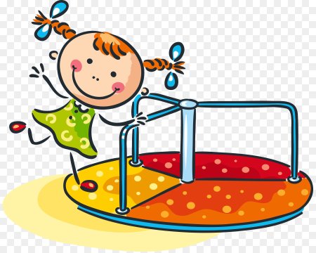 Девочка на карусели иллюстрация