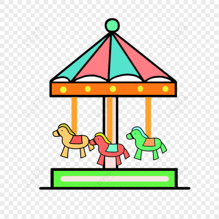 Карусель на площадке рисунок