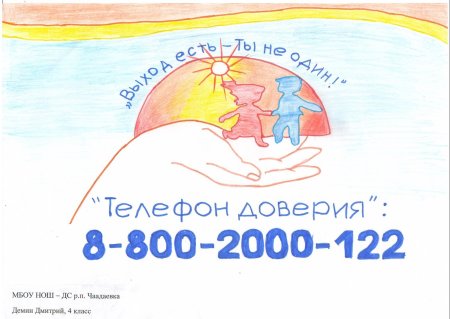 Телефон доверия плакат