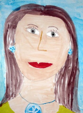 Портреты мамы детские рисунки