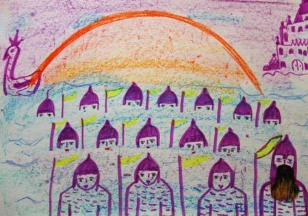 33 Богатыря рисунок детский