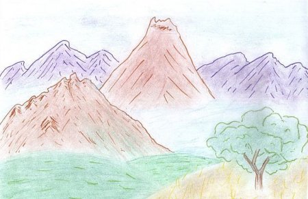 Детские рисунки гор