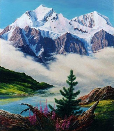Пейзаж горный Алтай Белуха