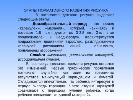 Этапы нормативного развития рисунка