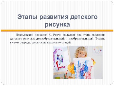 Этапы развития детского рисунка