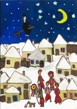 Иллюстрации к повести Гоголя ночь перед Рождеством