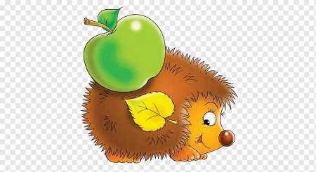 Ёжик картинка для детей на прозрачном фоне