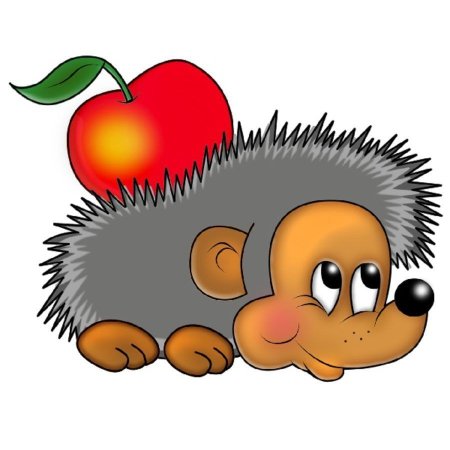 Ежик на прозрачном фоне