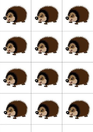 Раздаточный материал ежики