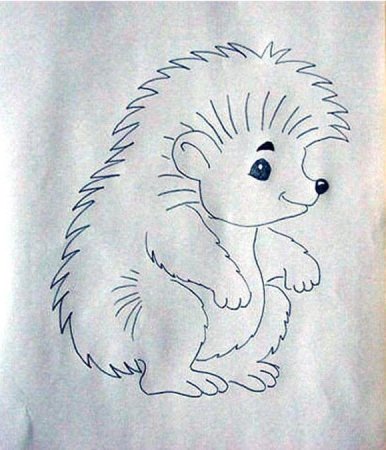 Трафарет ежика для поделки