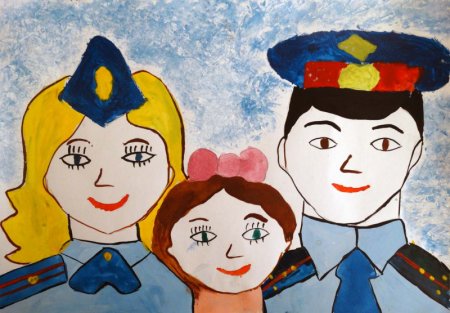 Рисование портрет семьи