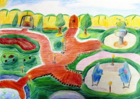 Парк детский рисунок