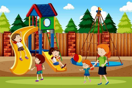 Детская площадка иллюстрация