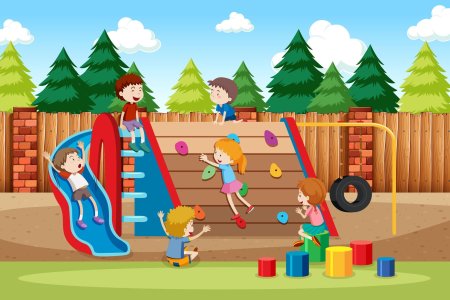 Площадка для игр детская рисованная