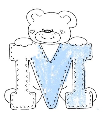 Аппликация буква м