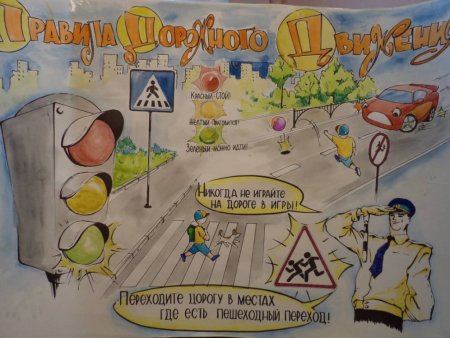 Плакат на тему ПДД