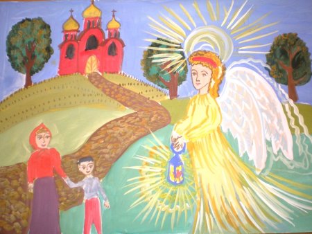 Композиция дорога к храму