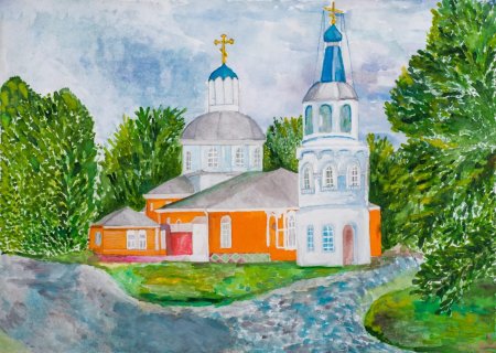 Церковь рисунок