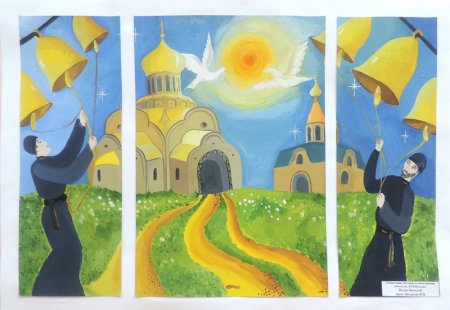 Церковь рисунок фломастерами