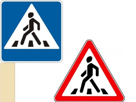 Дорожные знаки осторожно дети и пешеходный переход