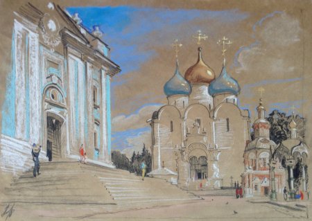Лавра Сергиев Посад рисунок для детей