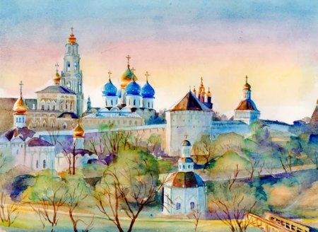 Набросок храма Сергиев Посад