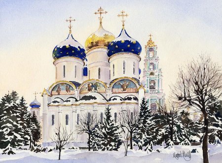 Троице Сергиева Лавра Троицкий собор картины художников