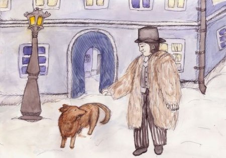 Рисунок к рассказу каштанка