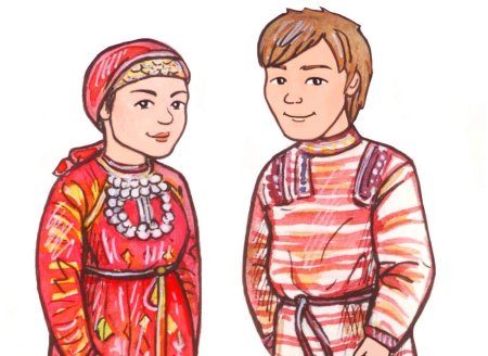 Костюмы народов России удмурты