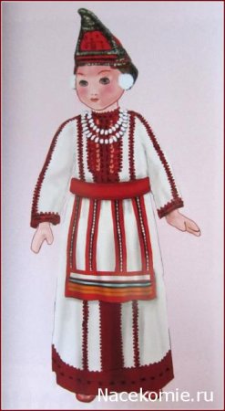 Мордовский костюм женский рисунок