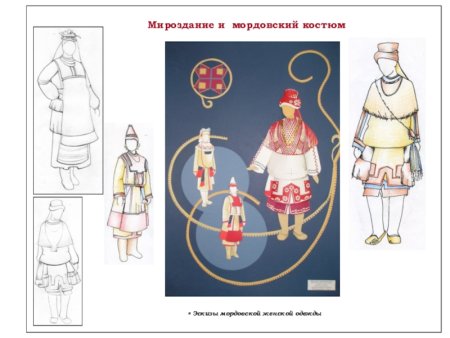 Мордовский национальный костюм раскраска
