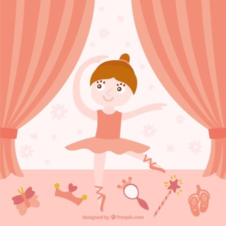 Девочка на сцене театра