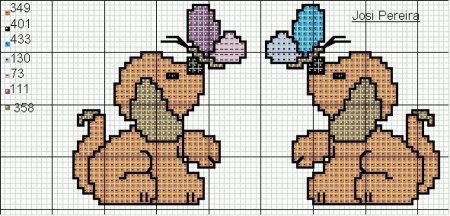 Схемы вышивки на вязаных изделиях для детей