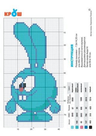 Вышивка крестом Смешарик Крош схема