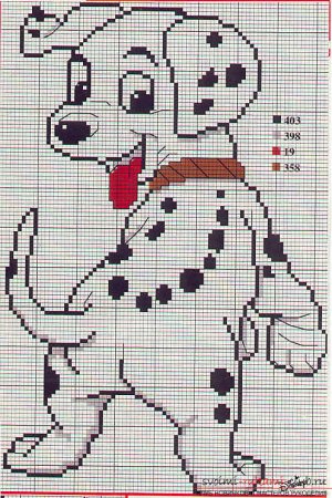 Далматинец вышивка крестом